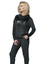 Спортивный костюм с аппликацией из пайеток (Размер: S) (Цвет: коричневый)