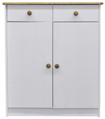 Комод, 78х35х89, Хаба, для одежды и игрушек, с ящиками, в прихожую, массив дерева, белый, Dipriz