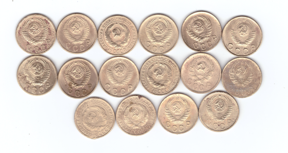 Набор 2 копейки (16 шт)1926,30,31,34,36-38,46,48-50,52,53,55-57(4) VF+