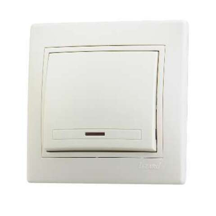 Выключатель с рамкой и подсветкой Lezart Mira 701-0303-111