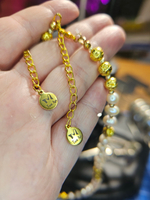 Комплект украшений авторский из натуральных камней. Колье и браслет "Золотая лава". Бижутерия на шею, на руку для женщин, девушек. Летнее женское украшение