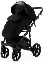 Детская коляска Adamex Nola Natura 2 в 1 N-11-CARBON (ЧЕРН + ЧЕРН. КОЖА)