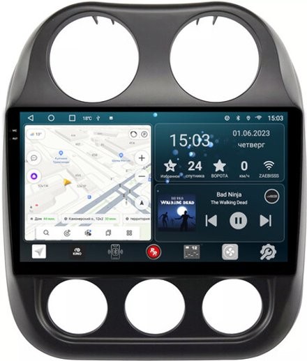Магнитола для Jeep Compass 2011-2015 - RedPower 316 Android 10, QLED+2K, ТОП процессор, 6Гб+128Гб, CarPlay, SIM-слот