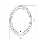 Зеркало AZARIO Норман-2 570х770 круглое, c подсв и диммером, сенсорный выключатель, подогрев 145353