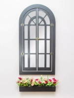 Искусственные цветы на стену в кашпо "Ящик с розочками"