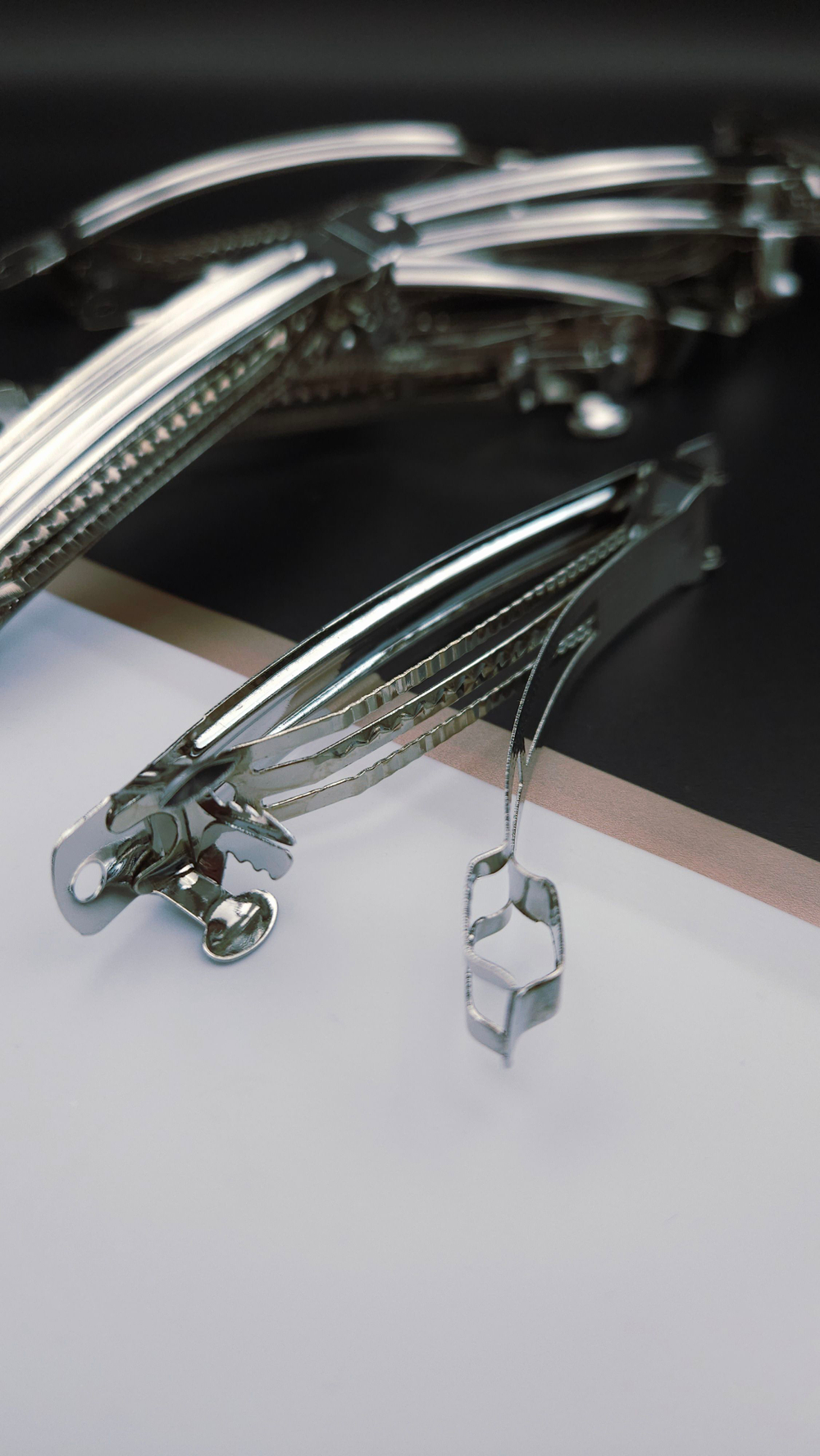 Основа для заколоки (автомат), 6 см, материал сталь, 20 шт.