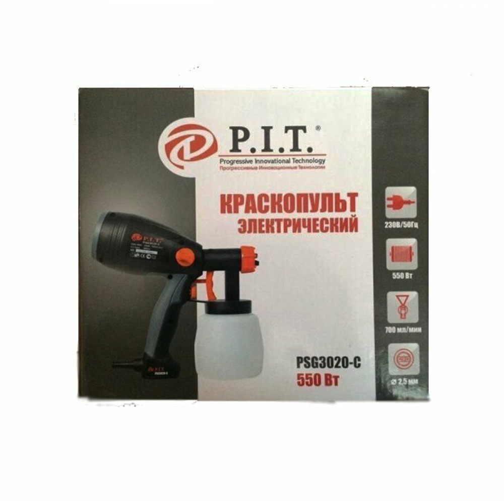 Краскораспылитель P.I.T PSG3020-C МАСТЕР 550Вт,700мл/мин,емкость 800мл