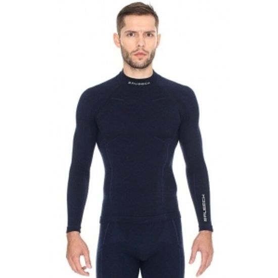 Футболка мужская BRUBECK  Wool Merino 78% LS10510/LS11920