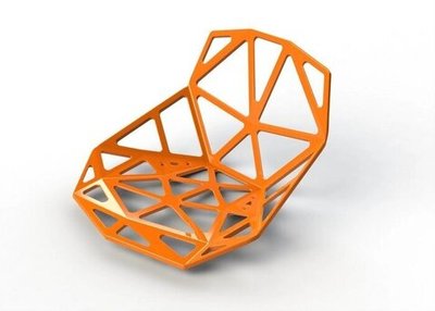 Сидение для стульев непрозрачное усиленное, цвет красный