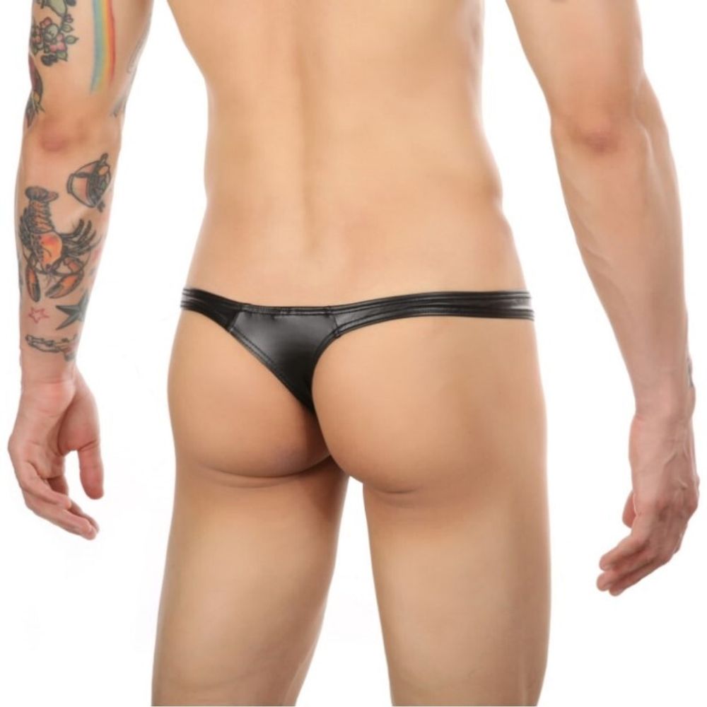 Мужские трусы тонги черные Romeo Rossi 1042