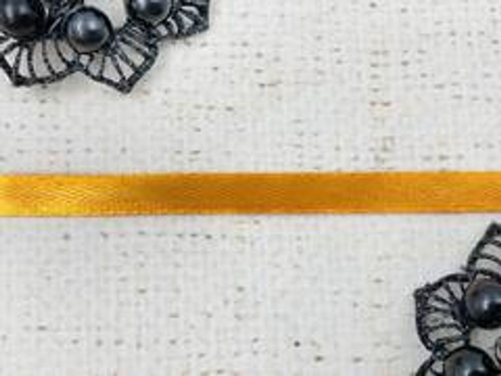 Лента атласная, ш. 1,2 см, т.оранжевый