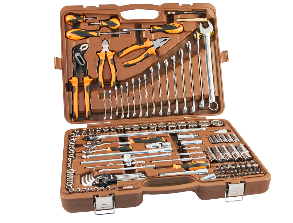 OMT143SL Набор инструмента универсальный 1/4", 1/2"DR, 143 предмета
