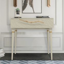 Консоль Арт Колор leaves Классик Голд Серый шелк