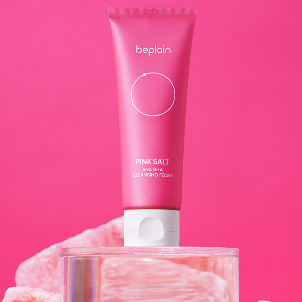 Beplain Pink Salt AHA BHA Cleansing Foam 120ml