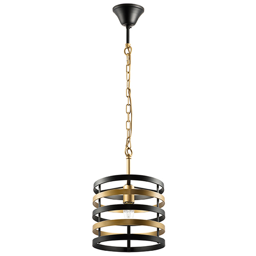 735010 Подвес EPSILON 1х40W E27 ЧЕРНЫЙ/ЗОЛОТО