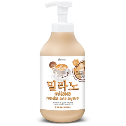 Гель-пенка для душа Milana 750мл (флакон) Кофе и молочные протеины GraSS