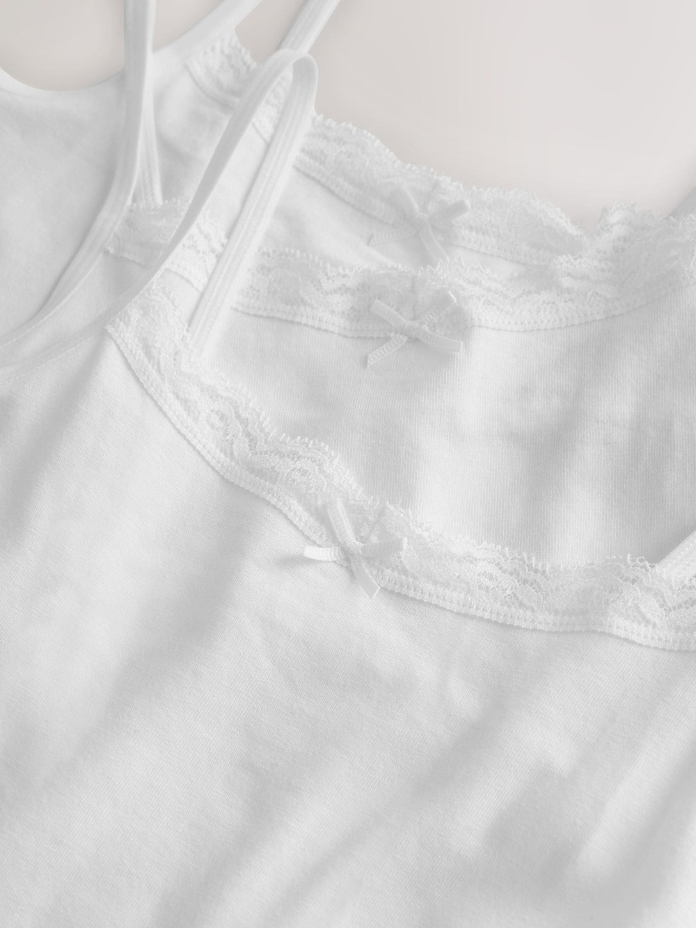 Майка на бретельках для девочки Next 185-023, 3 шт., Белый