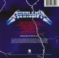 Metallica. Ride The Lightning (CD) Металлика