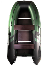 YACHTMAN-320 СК INTERCEPTER (Яхтман) зеленый-черный (лодка ПВХ под мотор с усилением)