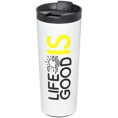 Термокружка нерж, 0.45 л, Daniks, серебр, SL-NT014E-SS-logo1