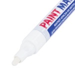 Маркер-краска лаковый (paint marker) 4 мм белый нитро-основа алюминиевый корпус BRAUBERG PROFESSIONAL PLUS (12 штук в упаковке)