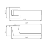 Ручка раздельная K.ARC.Q52.DIPLOMAT GR-23 графит