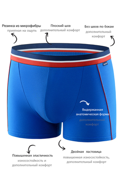 Мужские трусы BB107 Голубой Uniconf