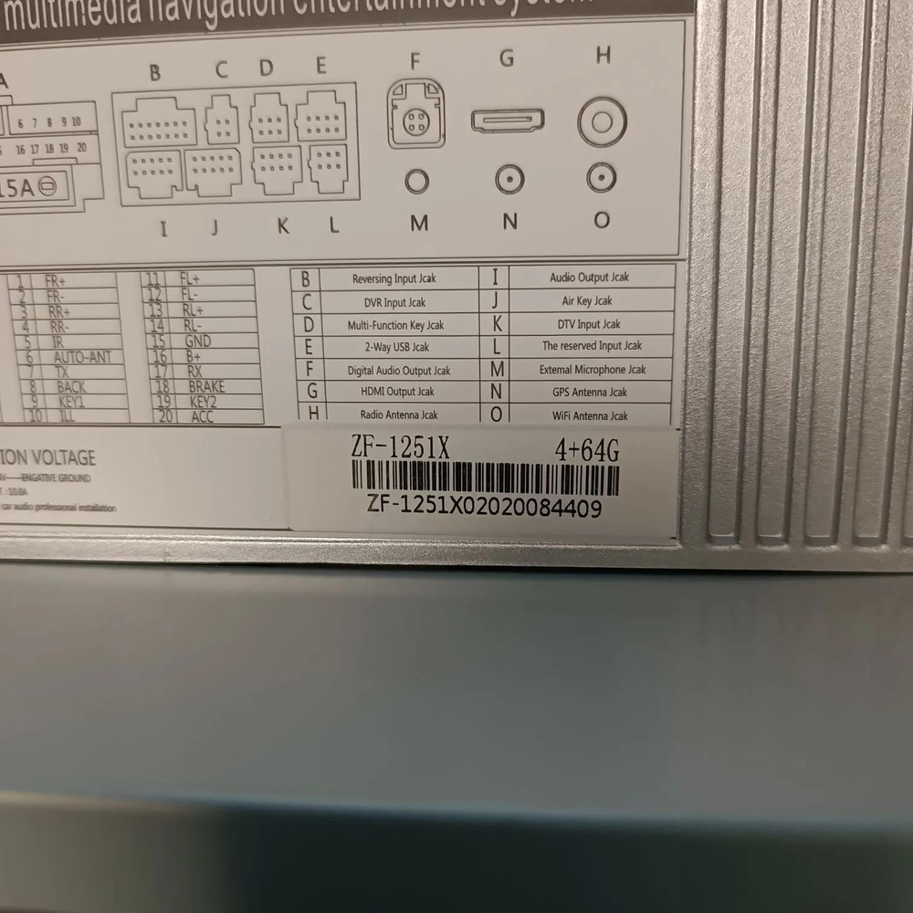Устройство головное KB-ZF-1251-DSP для HONDA ACCORD 2013-2015