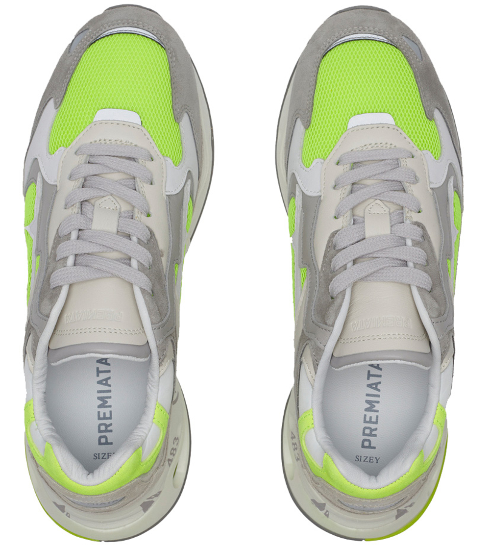 Premiata Sharky 252 Серые с зеленым