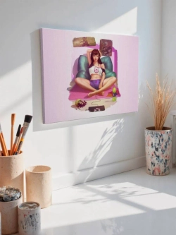 Картина на стену 40 X 50 Девушка геймер