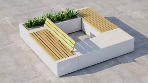 Скамейка бетонная «Бокс» (без настила)