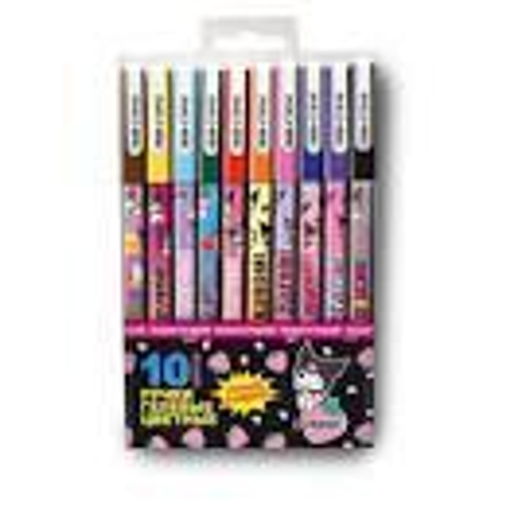 Набор ручек пиши-стирай, гелевые 0,5 мм. 10 цветов "Kuromi" (Центрум)