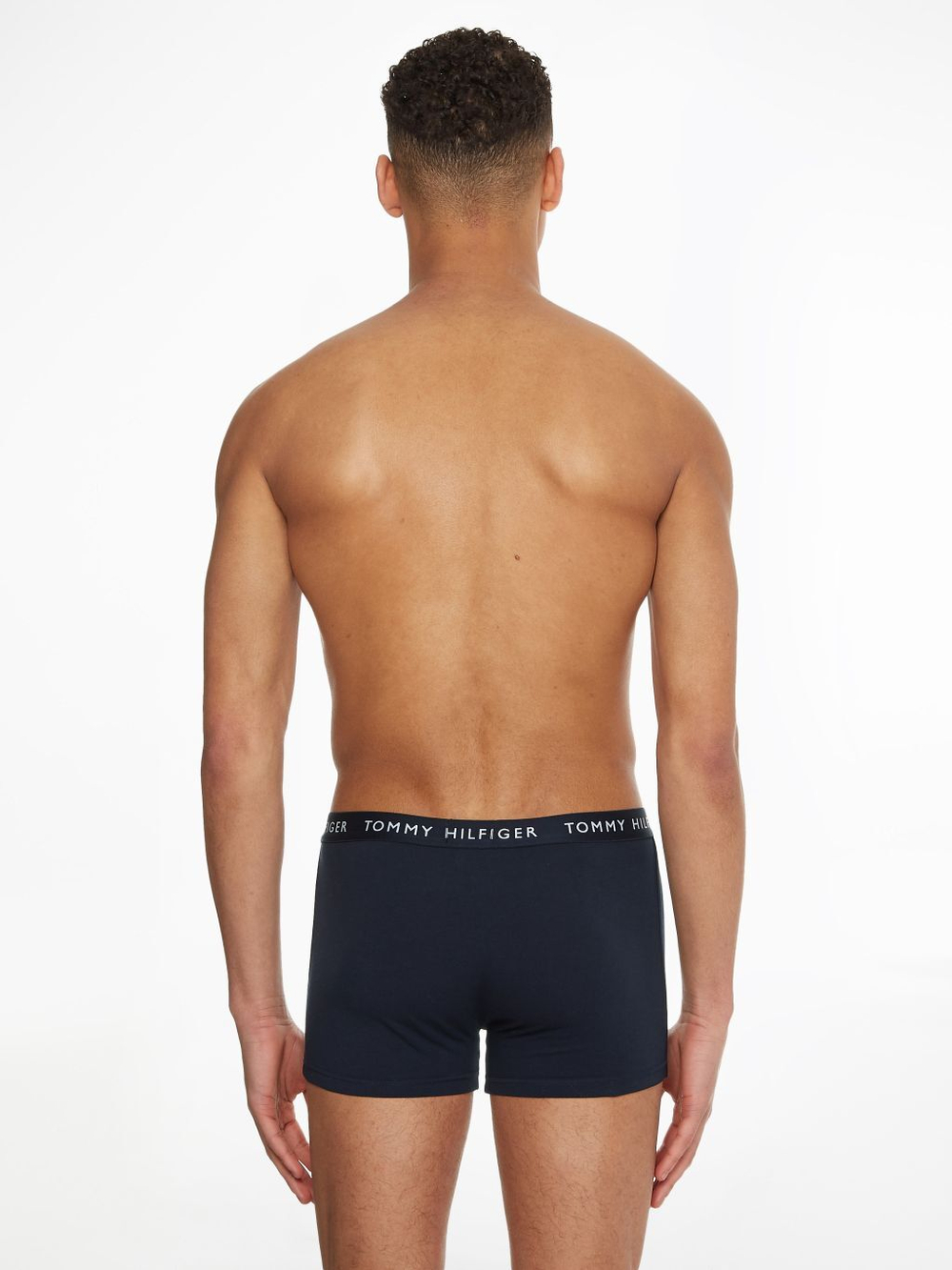 Мужские боксеры спортивные Tommy Hilfiger Trunk 3P - desert sky/petrol blue/prime red