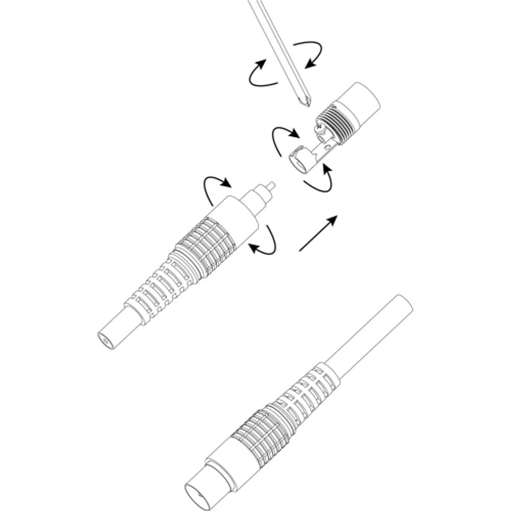 Разъем ЭРА штекер TV без пайки чёрный упаковка 1 шт.