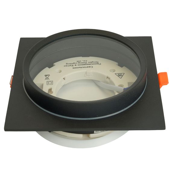 Светильник встраиваемый Feron DL705 потолочный GX70 черный квадрат IP44 51108