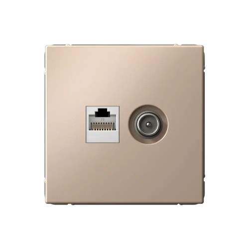 Art Gallery Розетка двойная TV + компьютерная RJ45, кат. 5Е, Песочный