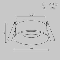 Светильник встраиваемый Maytoni   DL027-GU10-W