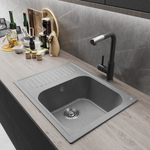 Мойка ML-GM18 КОМФОРТ с крылом, графит (342), 640*490*190мм