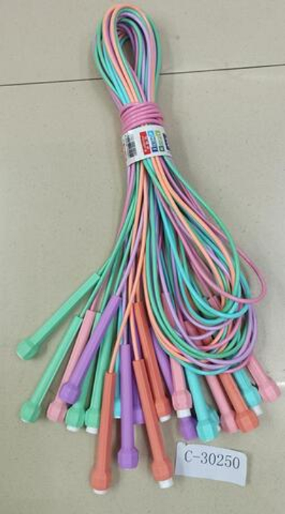 Скакалка 2.5 м, цветая, PVC, ручка 12 см, с-30250