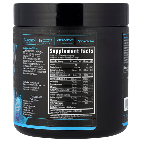 TC Nutrition, Batch 27, предтренировочная добавка, со вкусом голубой мармеладки, 380 г (13,4 унции)