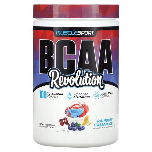 MuscleSport, BCAA, Revolution, вкус итальянского мороженого, 450 г (15,9 унции)