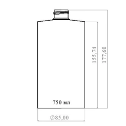 Флакон ПНД 750 мл (24) Белый цилиндр