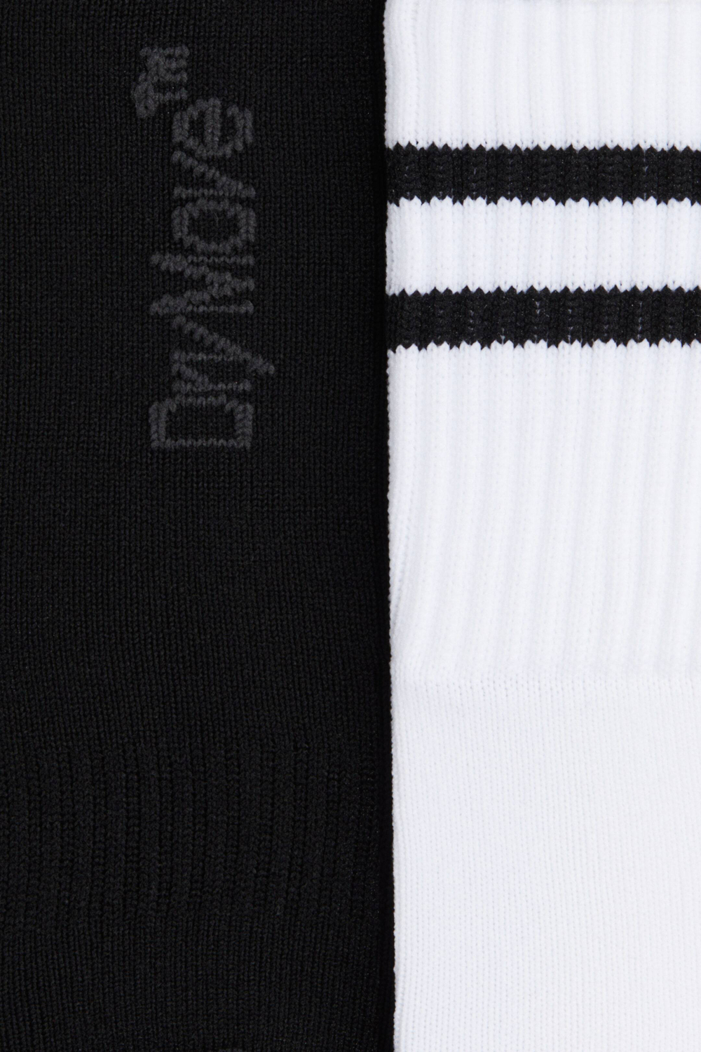H&M Набор из 2 пар футбольных носков, черный/белый