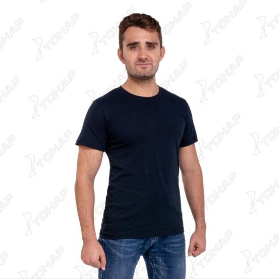 Комплект футболок 2 шт., цв.темно-синий/серый меланж р.46 Helios