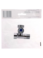 Кран шаровой угловой трехпроходной FRESSO, 1/2"х3/4"х1/2", ВР-НР-НР, хром