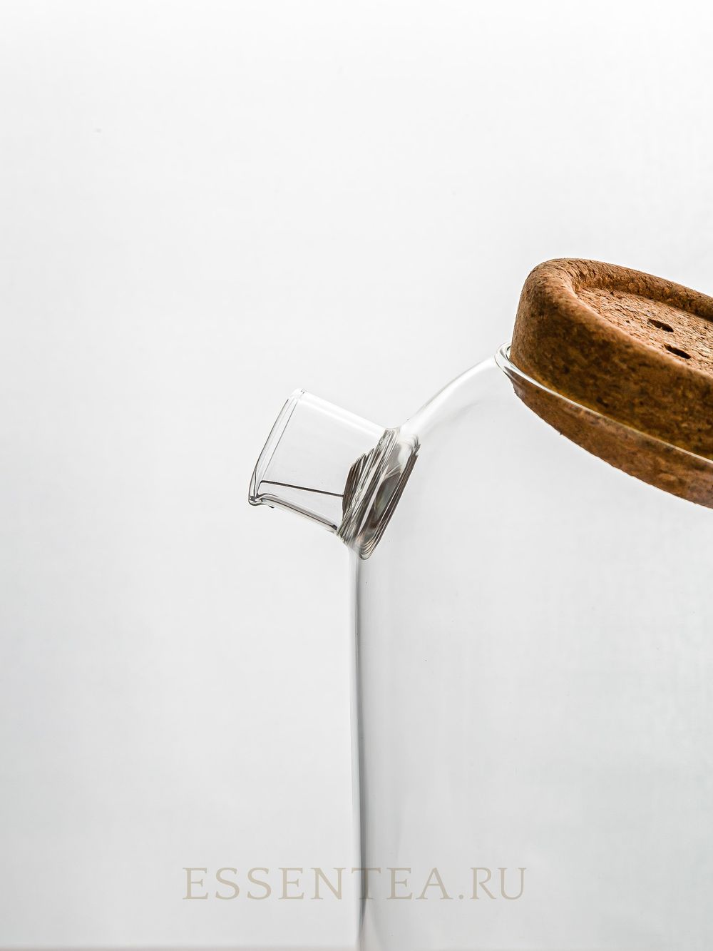 Чайник стеклянный с бамбуковой крышкой 1200мл