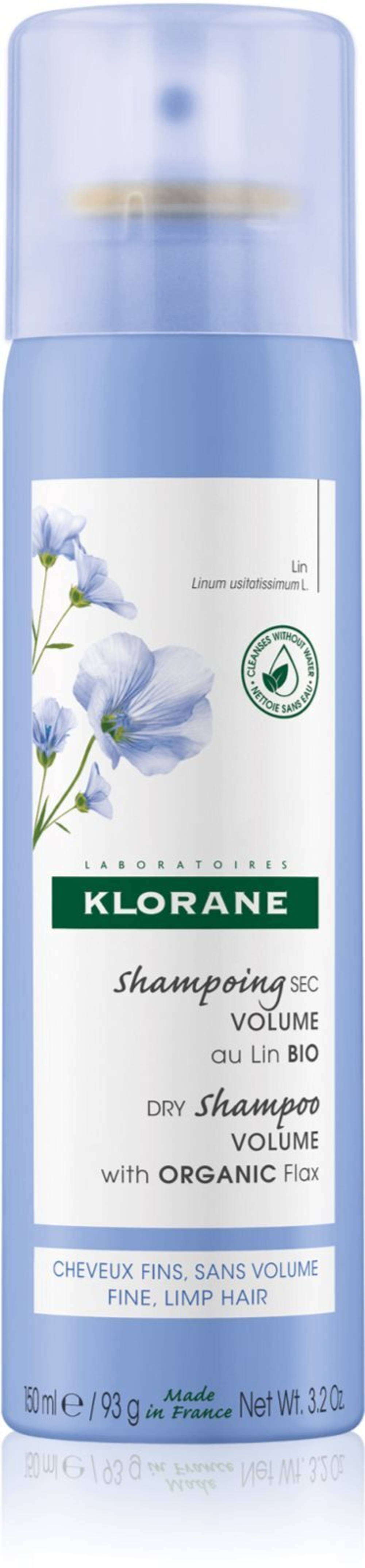 Klorane Flax Fiber - сухой шампунь для тонких и нежных волос /   150  ml  / GTIN 3282770147605
