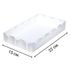 Коробочка для печенья серебряная, 22 х 15 х 3 см