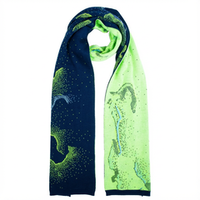 Вязаный шарф "Северное сияние"