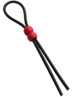 Черное силиконовое лассо с 2 бусинами (Цвет: черный)